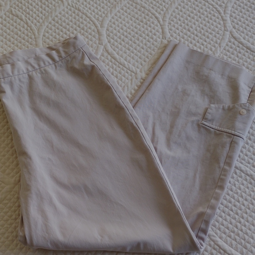 Culture High Waisted Flat Front Crop Pants with Stretch